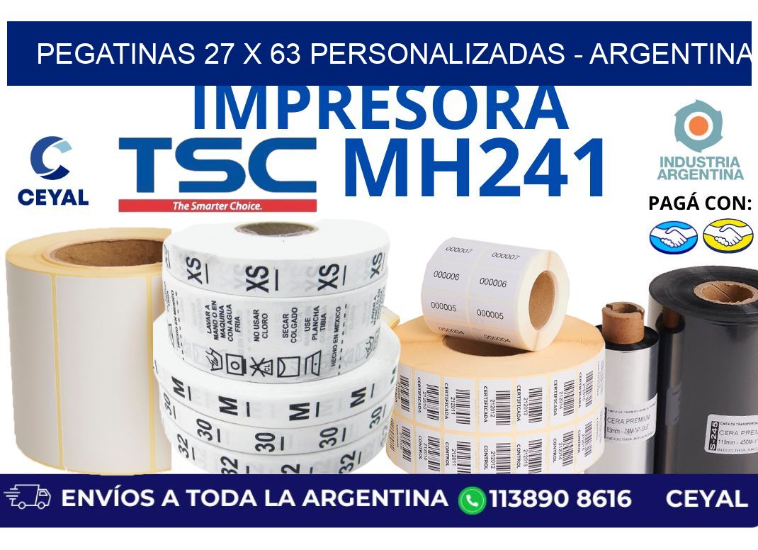 pegatinas 27 x 63 personalizadas - Argentina