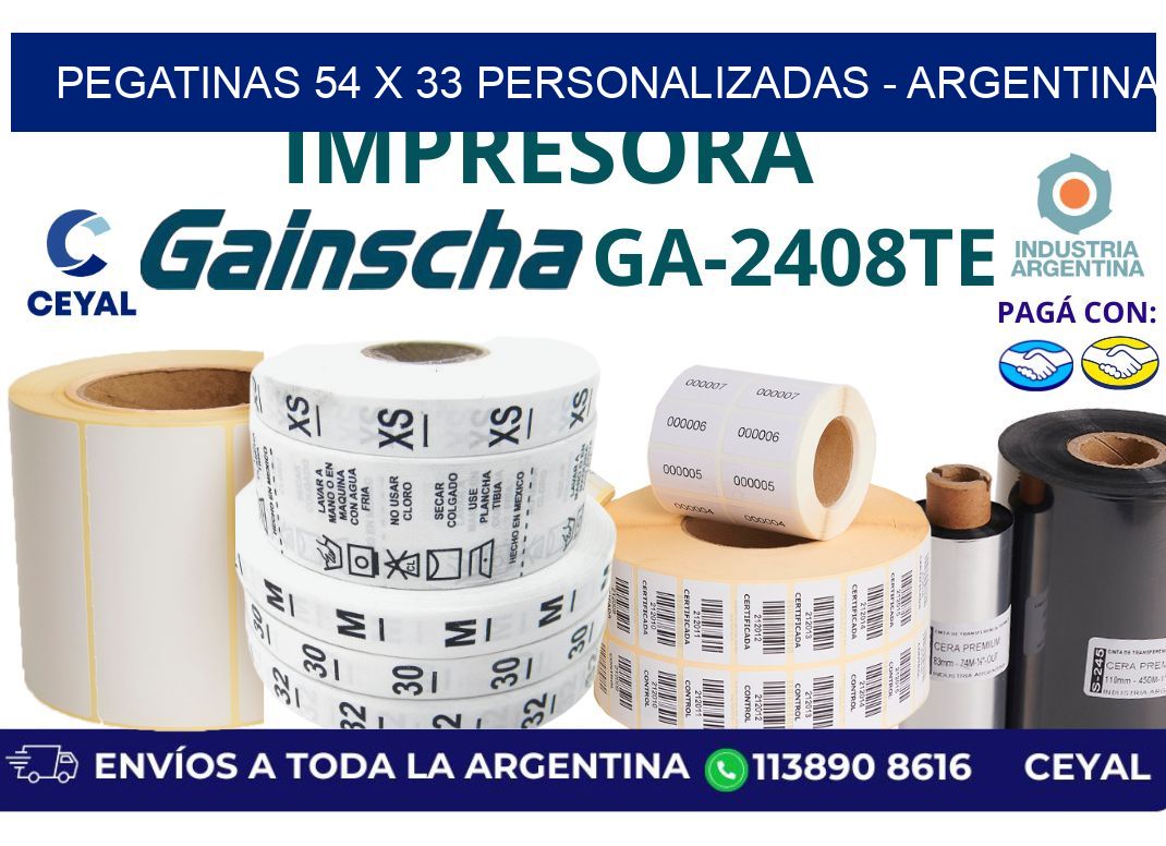 pegatinas 54 x 33 personalizadas - Argentina