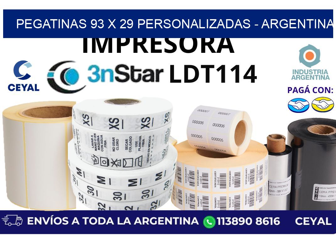 pegatinas 93 x 29 personalizadas - Argentina
