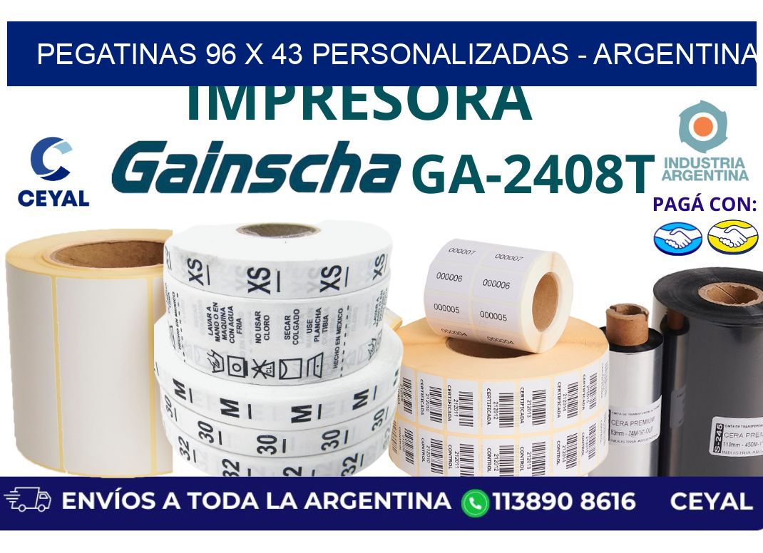 pegatinas 96 x 43 personalizadas - Argentina