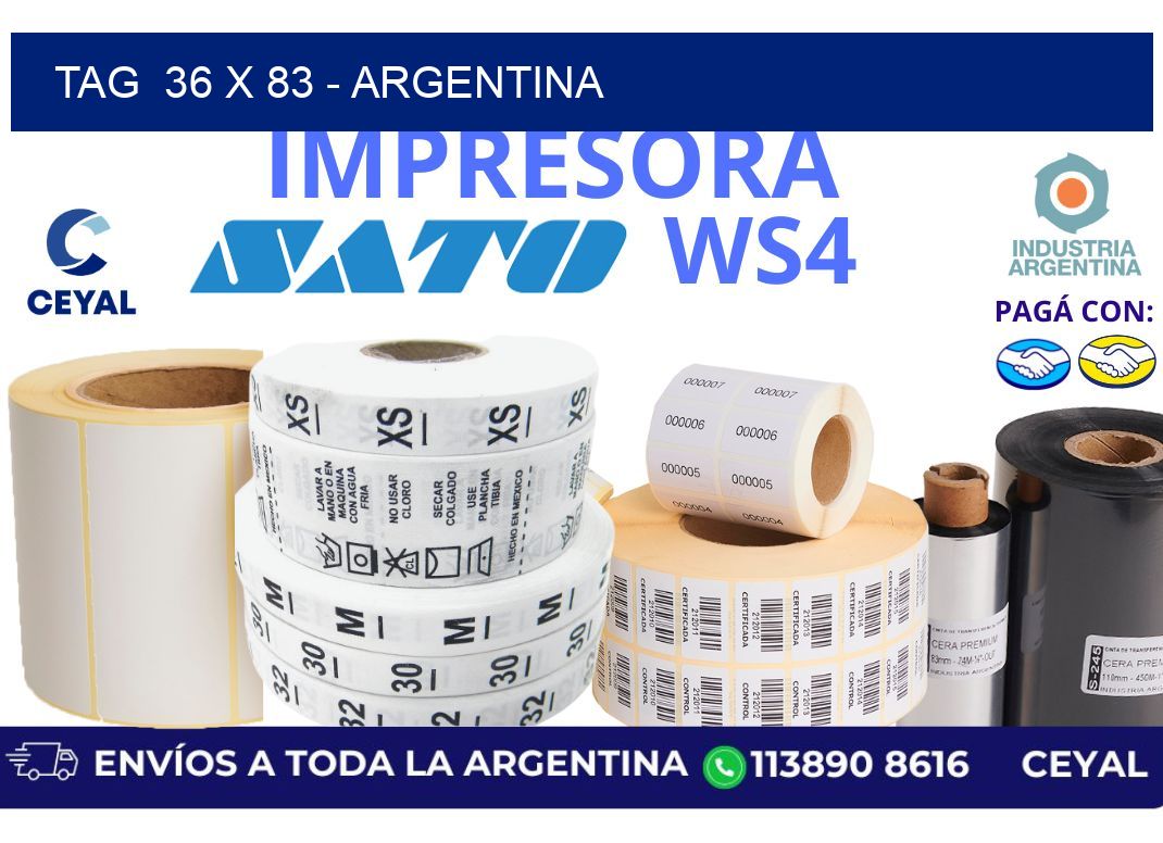 tag  36 x 83 – Argentina