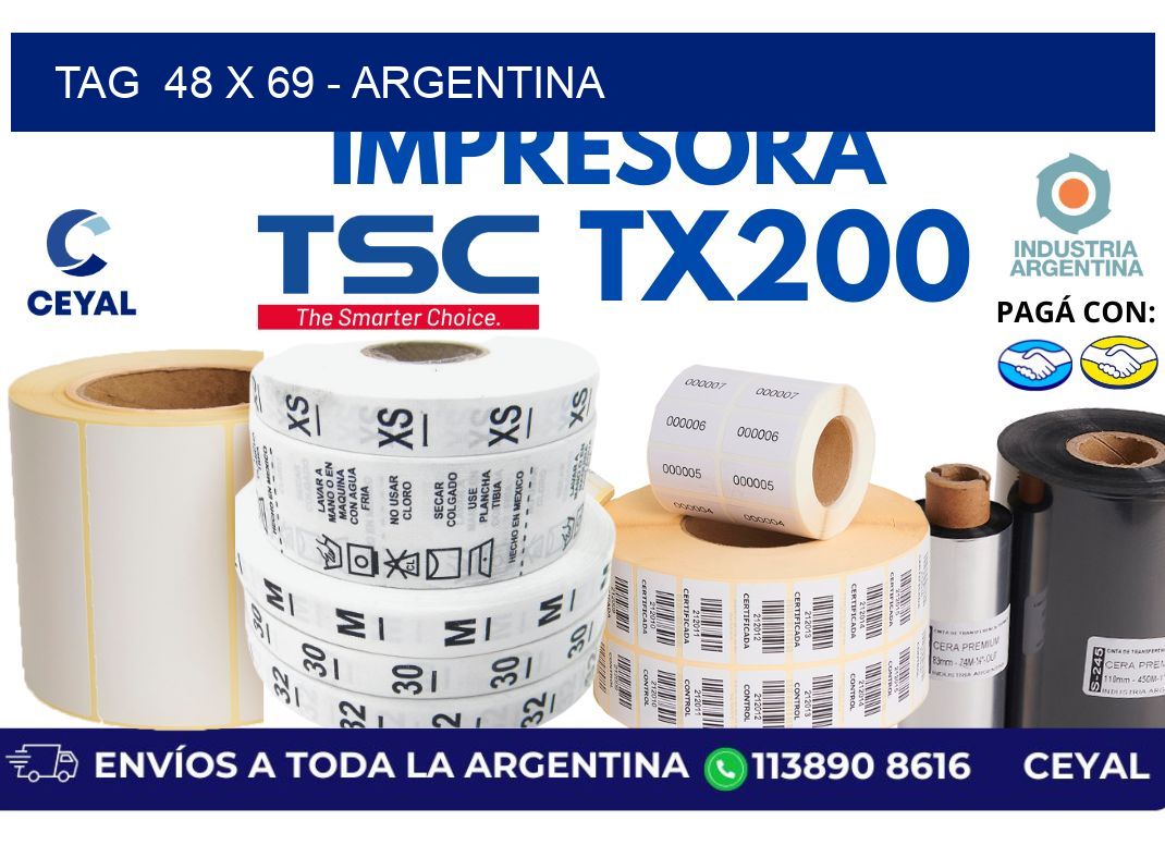 tag  48 x 69 – Argentina