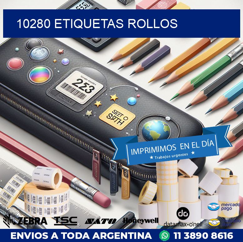 10280 etiquetas rollos