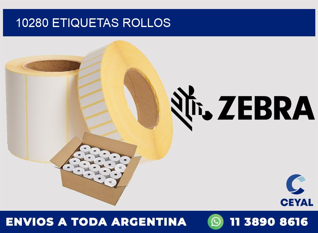 10280 etiquetas rollos