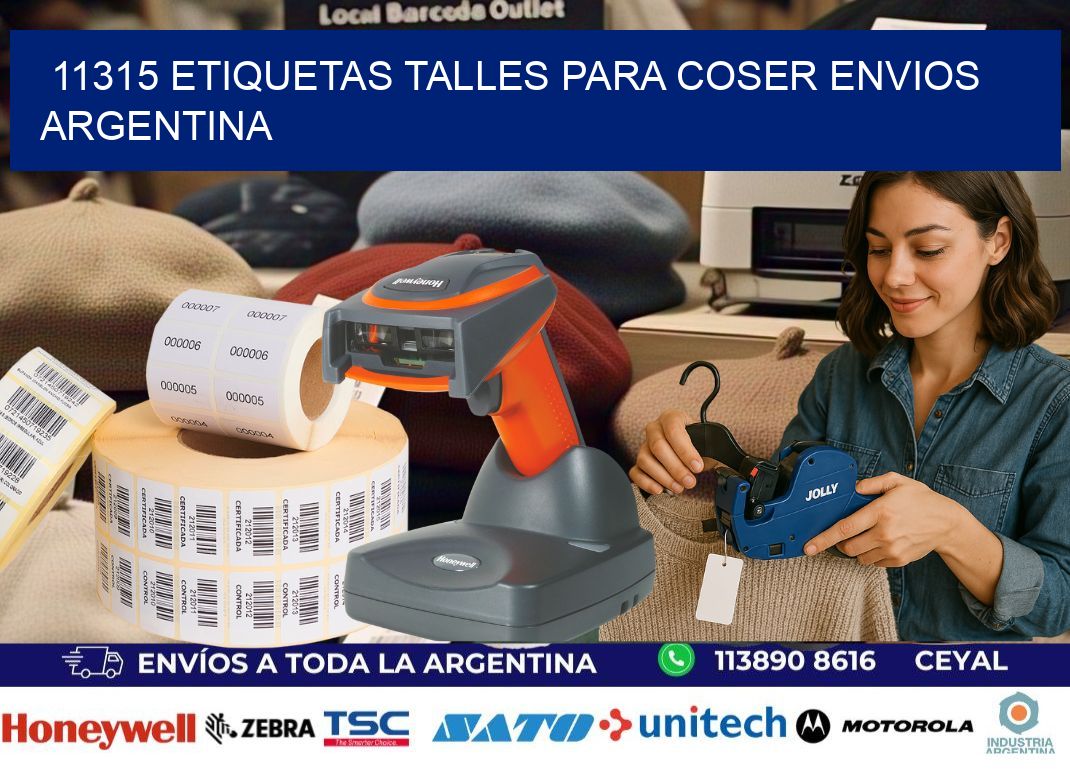 11315 ETIQUETAS TALLES PARA COSER ENVIOS ARGENTINA