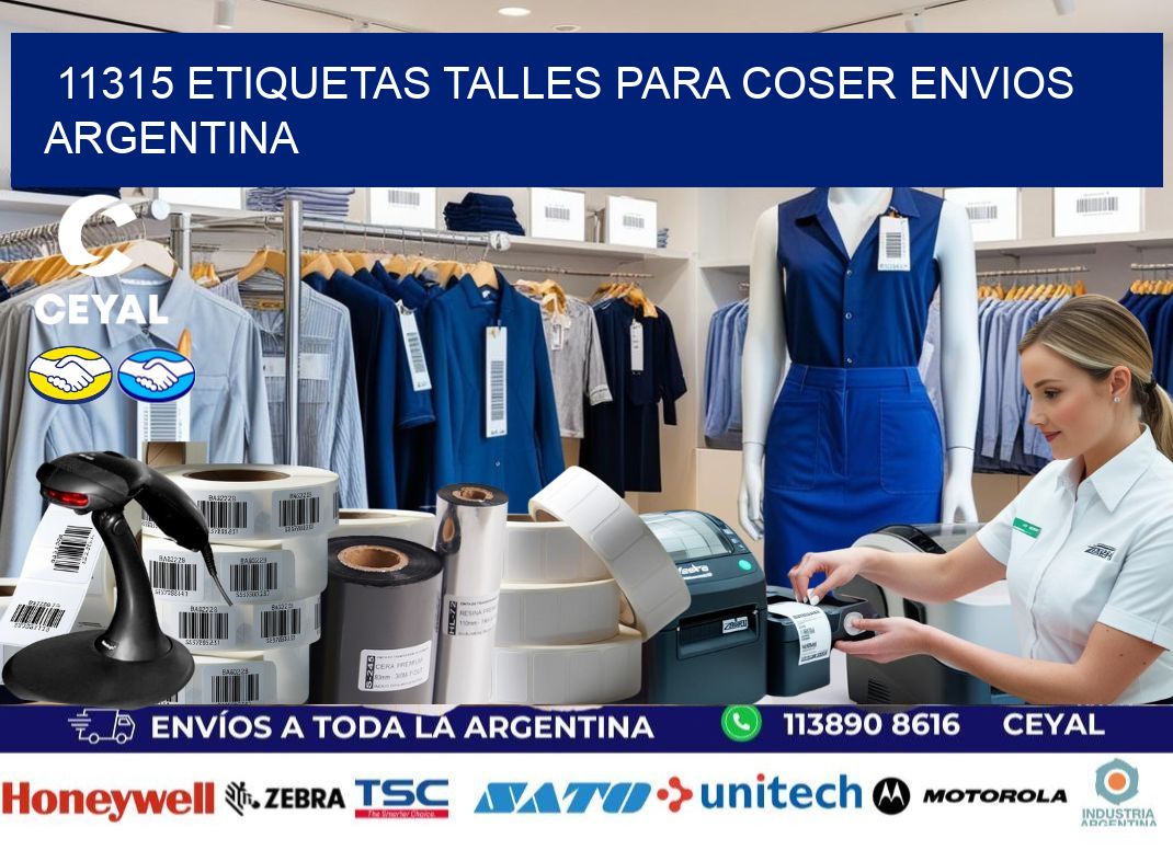 11315 ETIQUETAS TALLES PARA COSER ENVIOS ARGENTINA