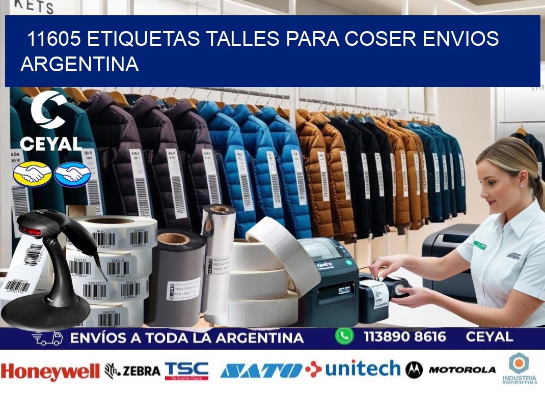 11605 ETIQUETAS TALLES PARA COSER ENVIOS ARGENTINA