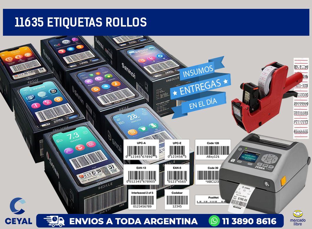 11635 etiquetas rollos