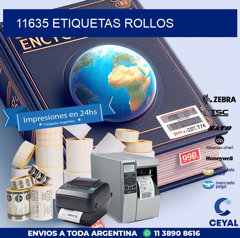 11635 etiquetas rollos