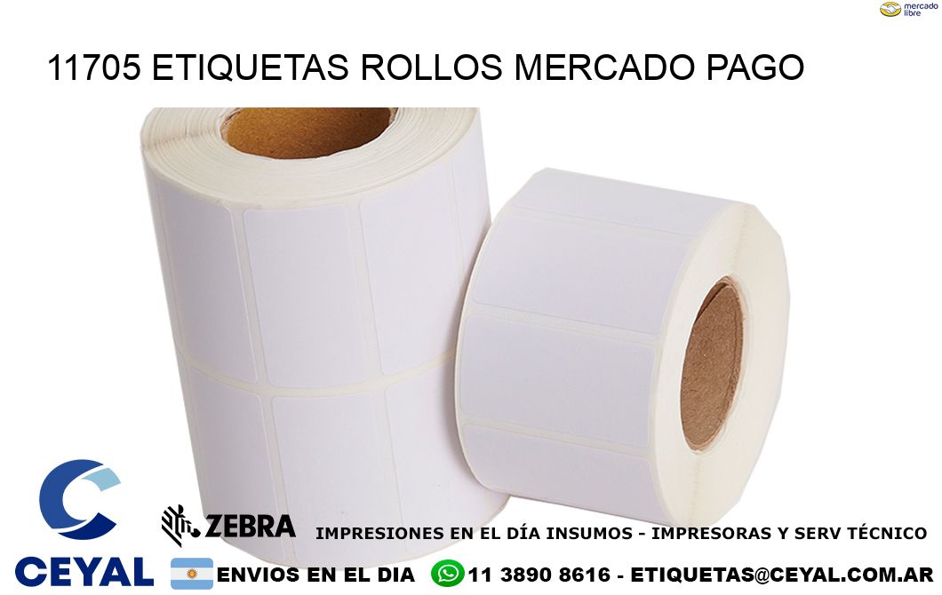11705 etiquetas rollos MERCADO PAGO