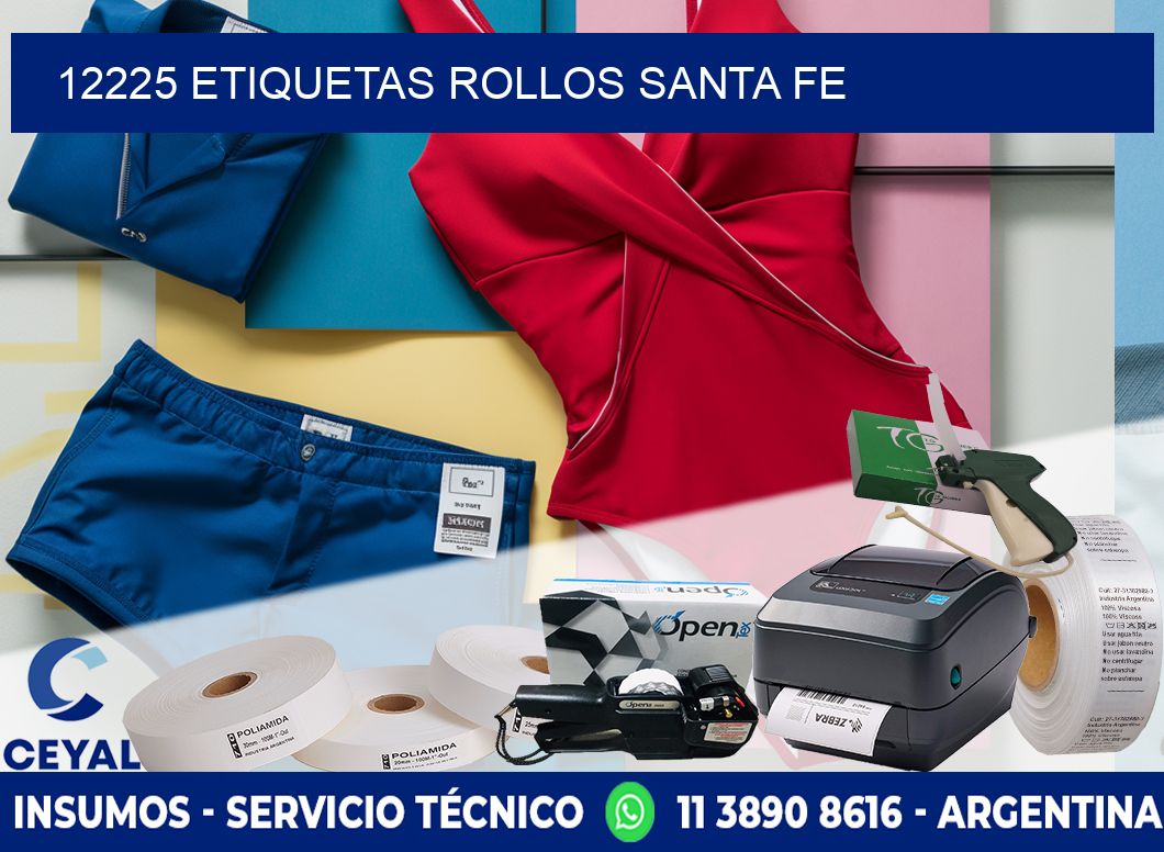 12225 etiquetas rollos SANTA FE