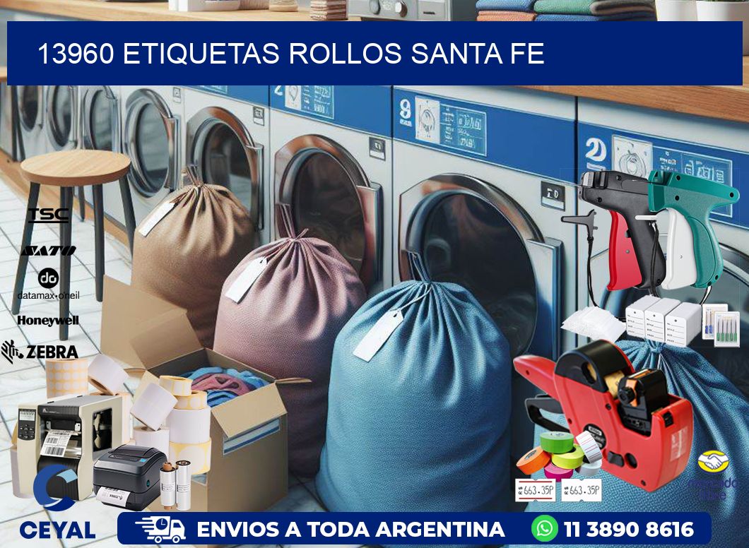 13960 etiquetas rollos SANTA FE