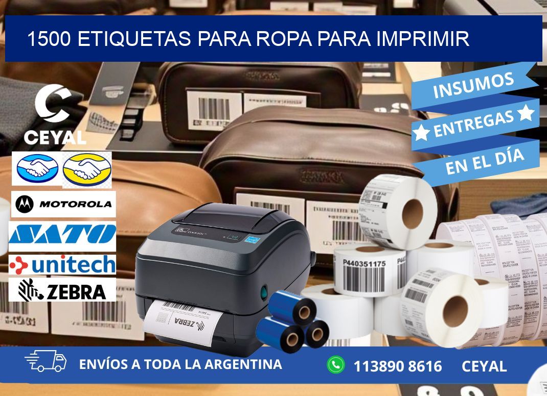 1500 Etiquetas para ropa para imprimir