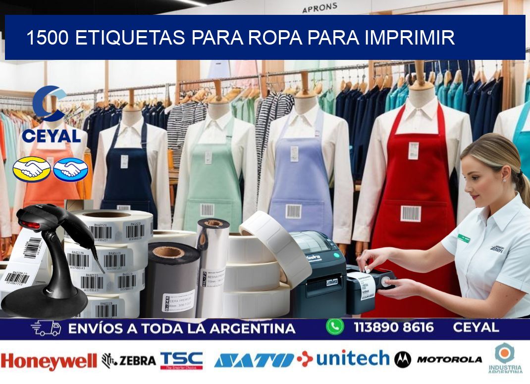 1500 Etiquetas para ropa para imprimir
