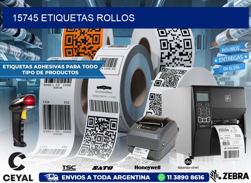 15745 etiquetas rollos