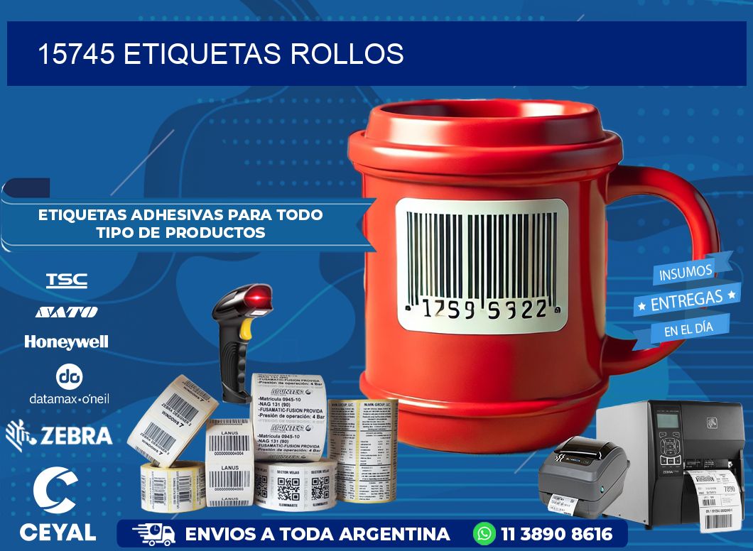 15745 etiquetas rollos
