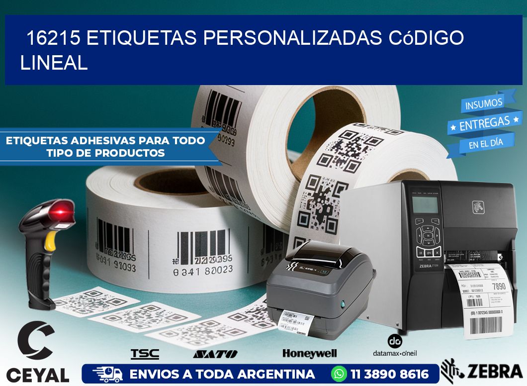 16215 Etiquetas personalizadas código lineal