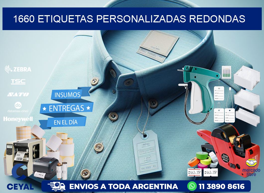 1660 Etiquetas personalizadas redondas