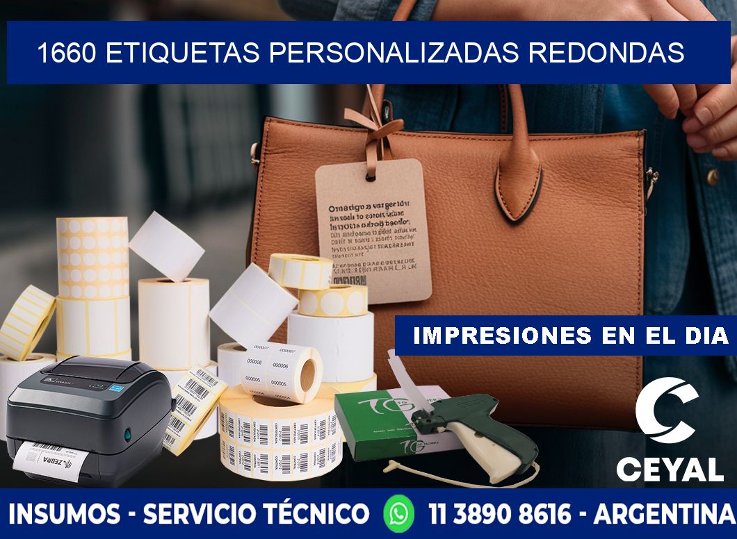 1660 Etiquetas personalizadas redondas