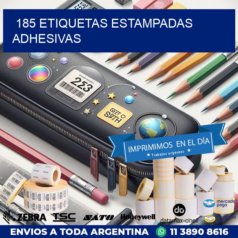 185 etiquetas estampadas adhesivas