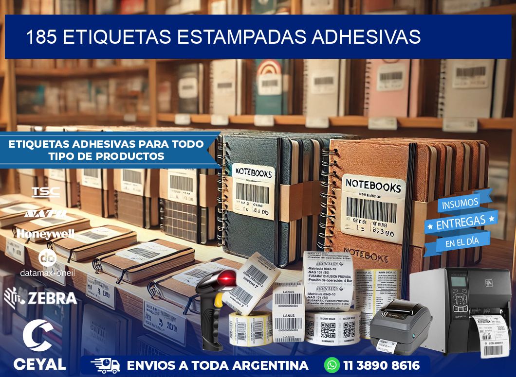 185 etiquetas estampadas adhesivas