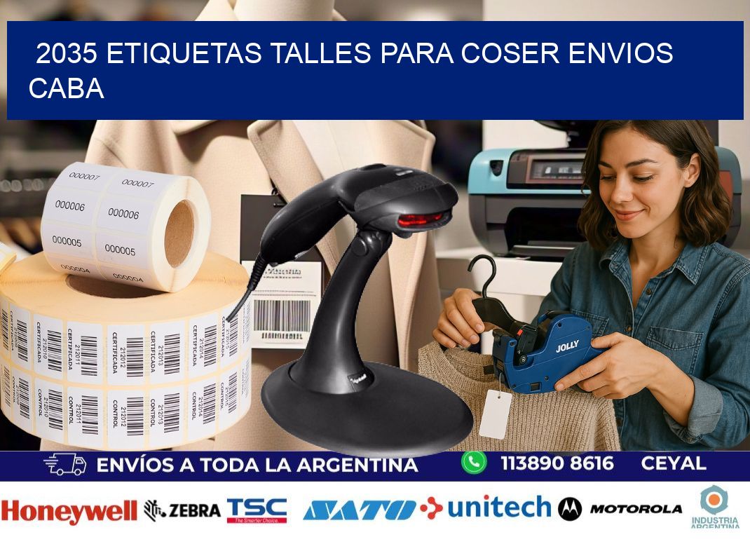 2035 ETIQUETAS TALLES PARA COSER ENVIOS CABA