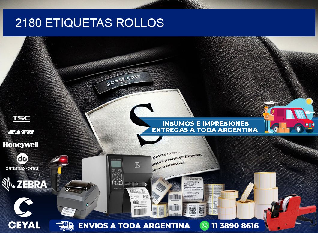 2180 etiquetas rollos