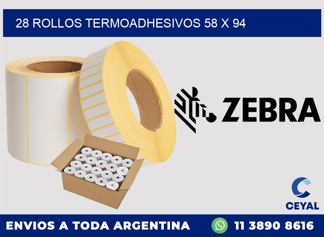 28 ROLLOS TERMOADHESIVOS 58 x 94