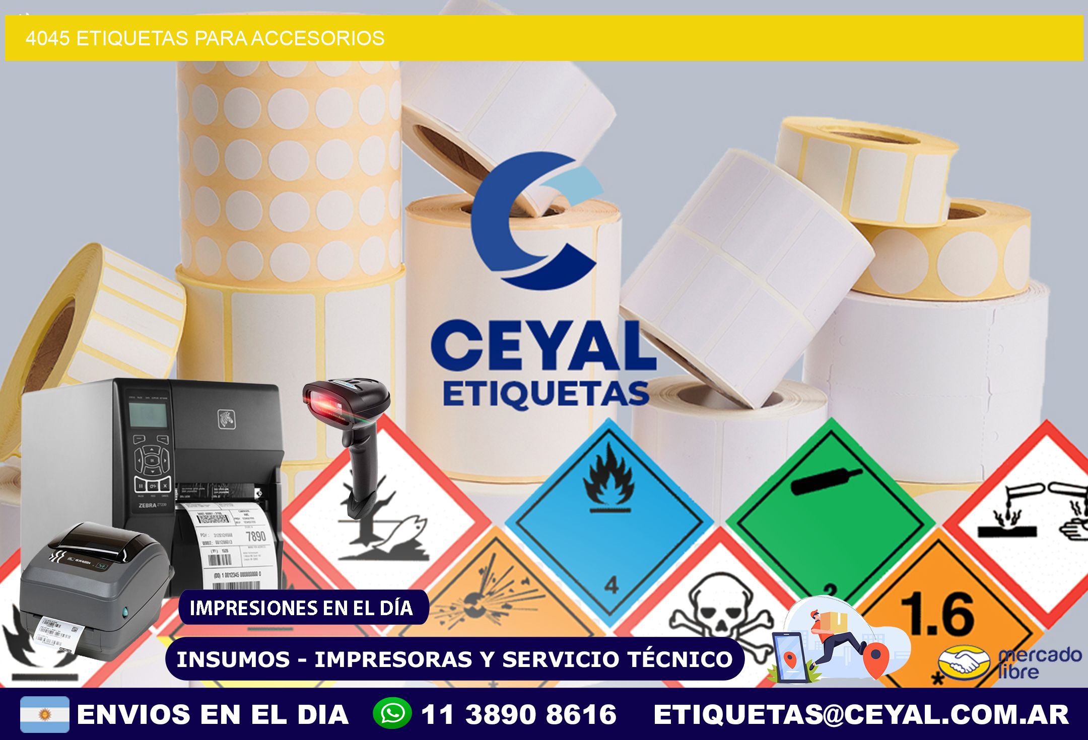 4045 Etiquetas para accesorios