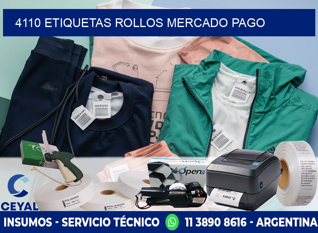 4110 etiquetas rollos MERCADO PAGO