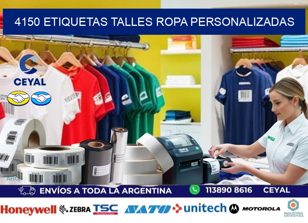 4150 ETIQUETAS TALLES ROPA PERSONALIZADAS