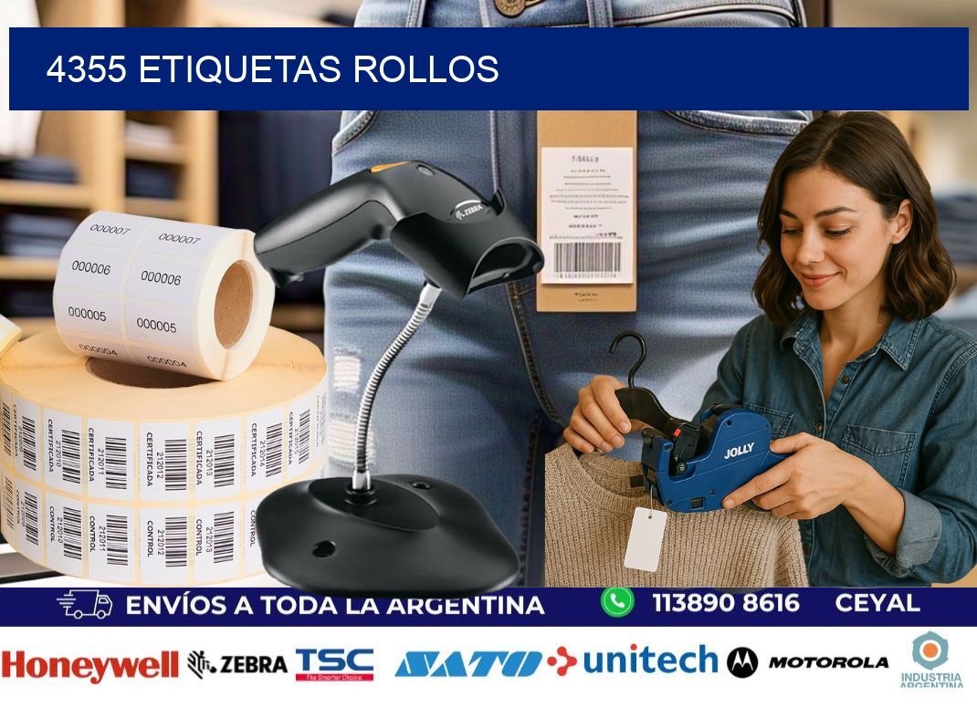 4355 etiquetas rollos