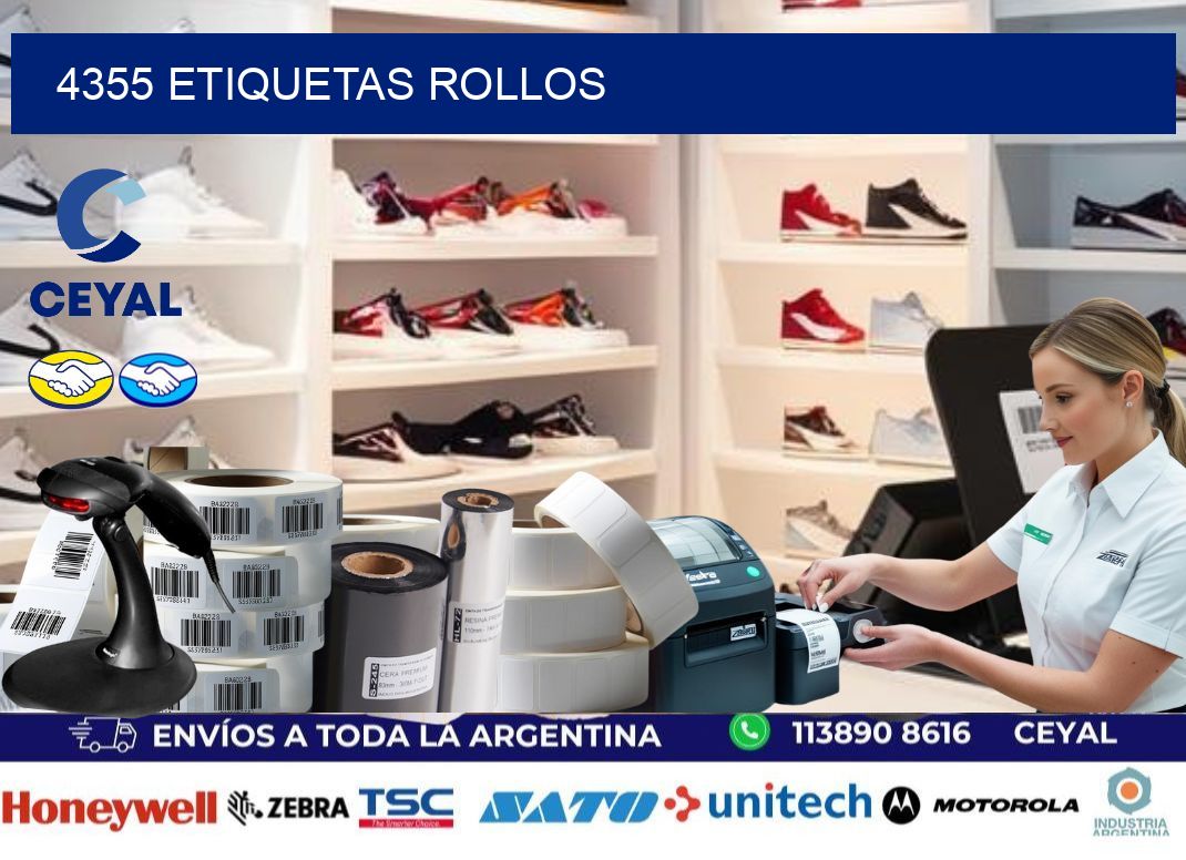 4355 etiquetas rollos