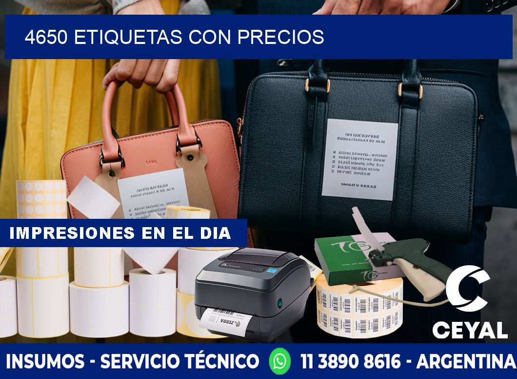 4650 etiquetas con precios