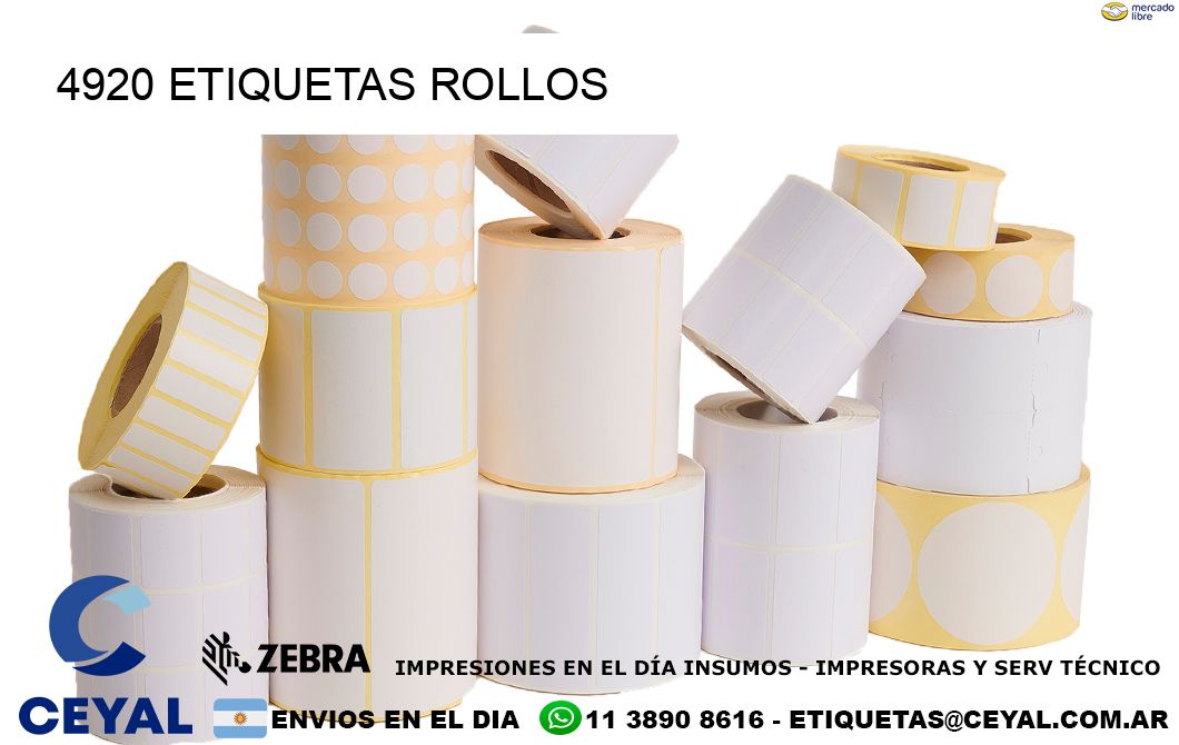 4920 etiquetas rollos