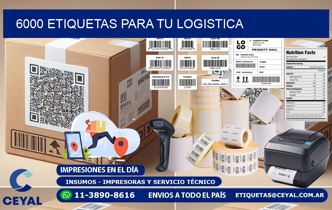 6000 etiquetas para tu logistica