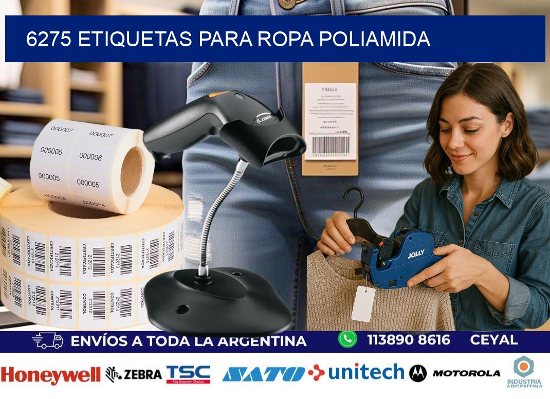 6275 Etiquetas para ropa POLIAMIDA