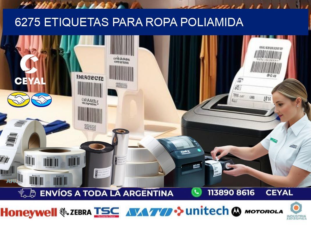 6275 Etiquetas para ropa POLIAMIDA