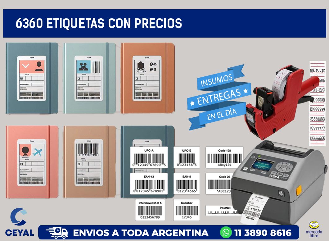 6360 etiquetas con precios