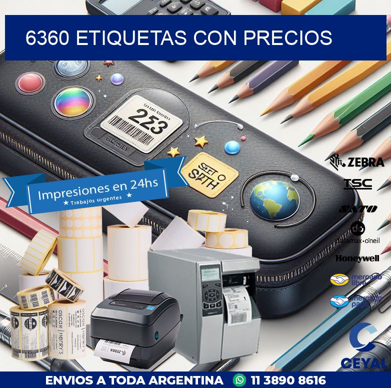 6360 etiquetas con precios