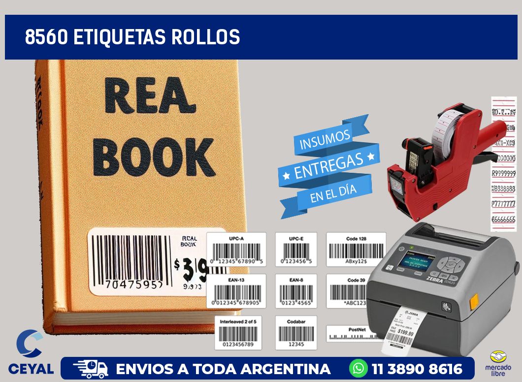 8560 etiquetas rollos