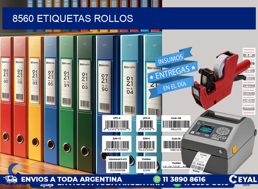 8560 etiquetas rollos
