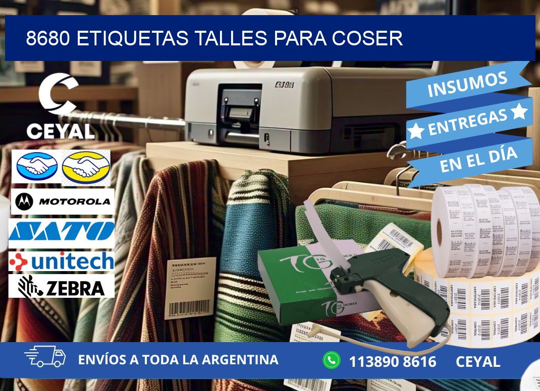 8680 ETIQUETAS TALLES PARA COSER