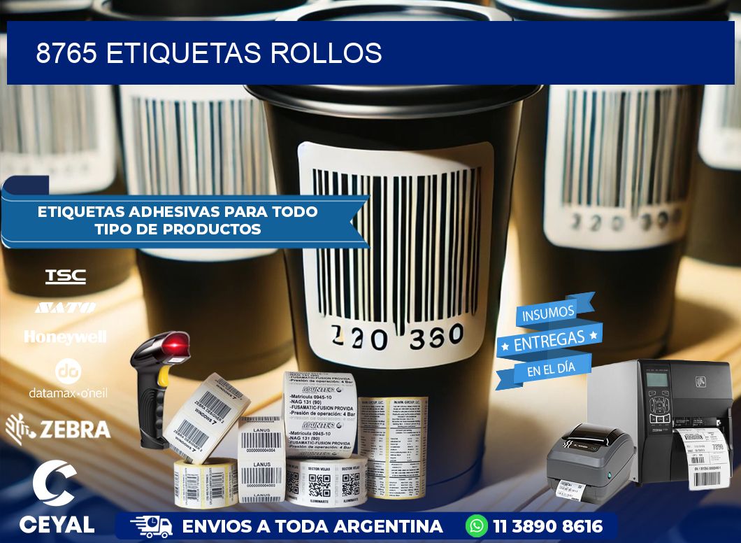 8765 Etiquetas rollos