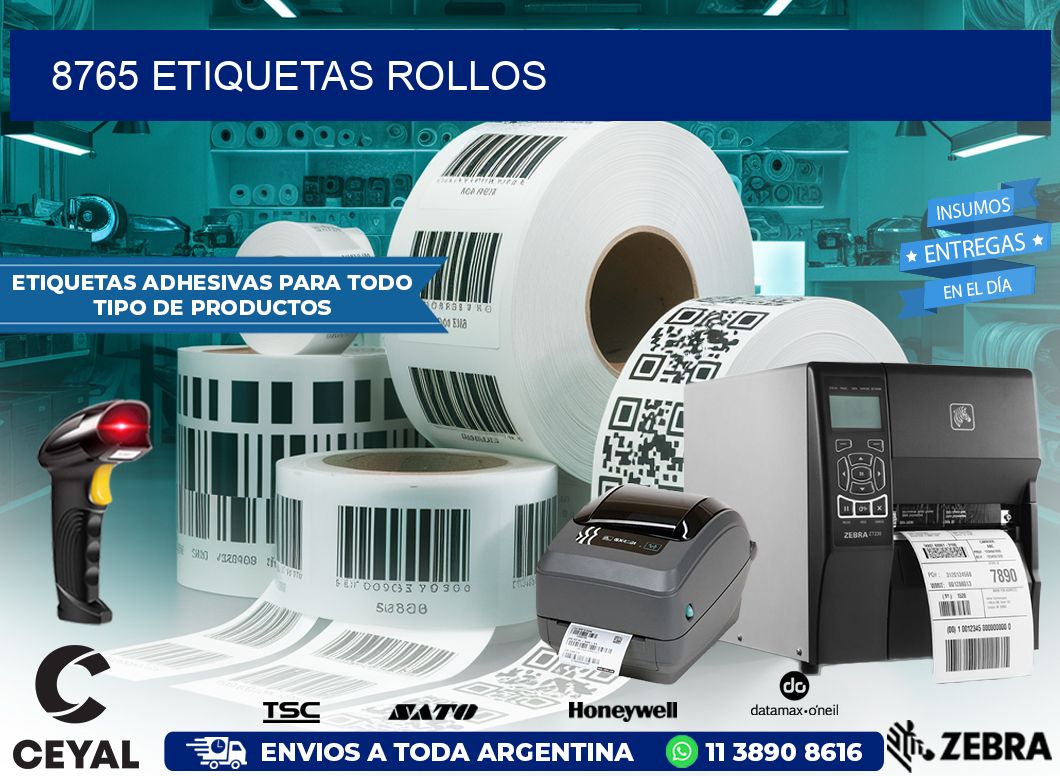 8765 Etiquetas rollos
