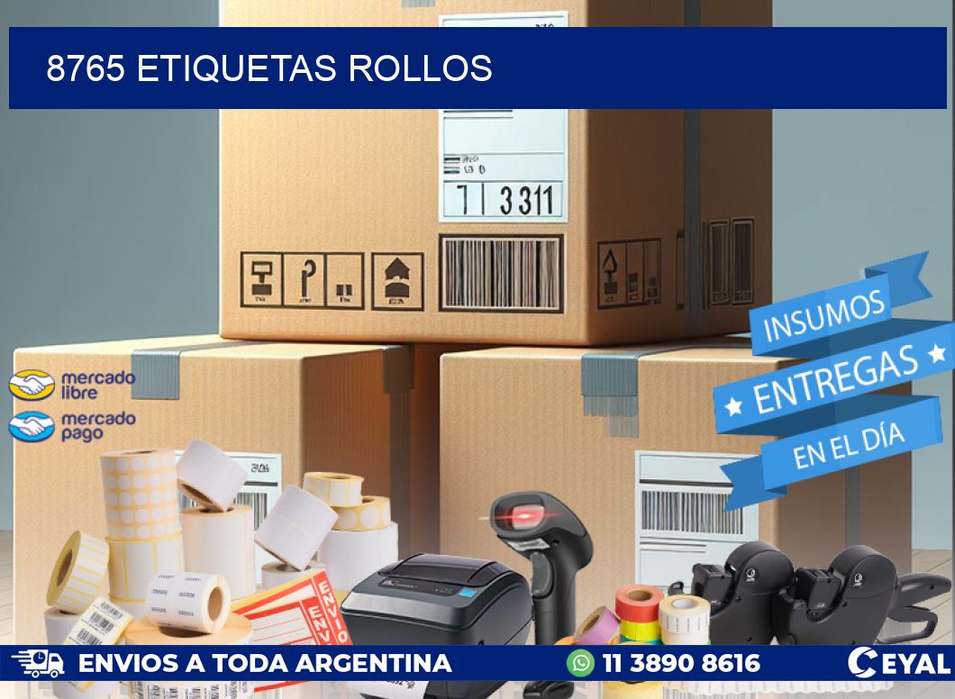 8765 Etiquetas rollos