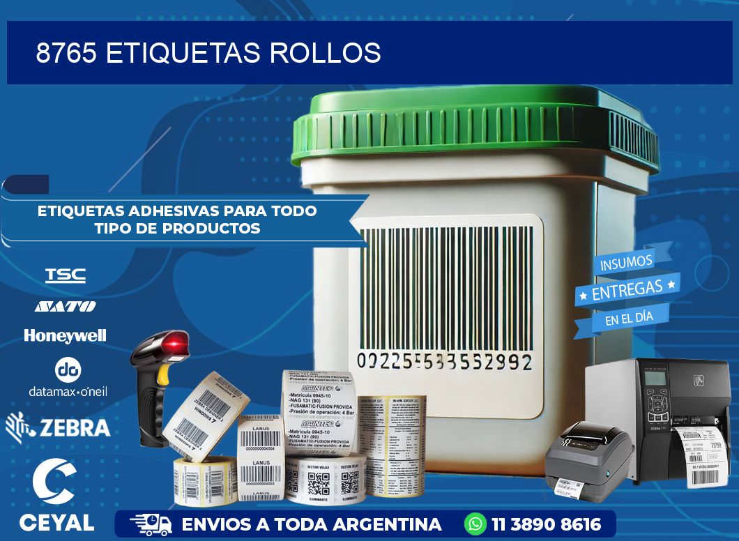 8765 Etiquetas rollos