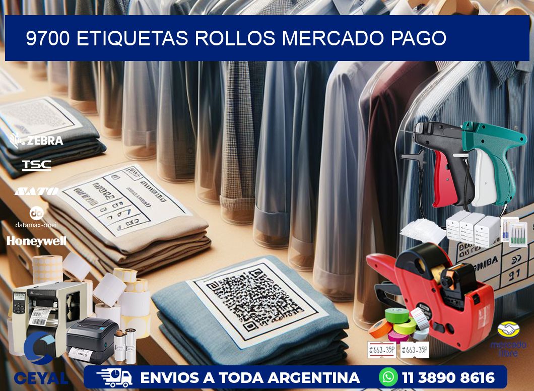 9700 etiquetas rollos MERCADO PAGO