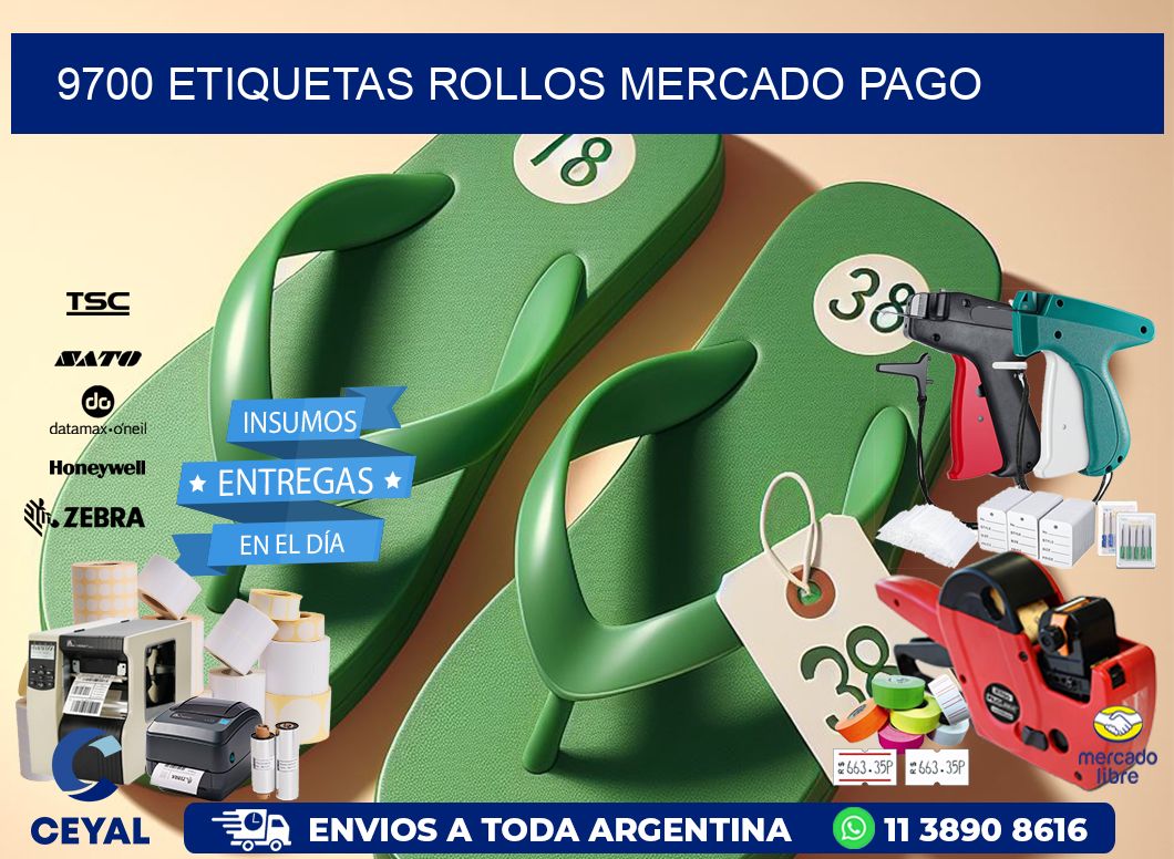 9700 etiquetas rollos MERCADO PAGO