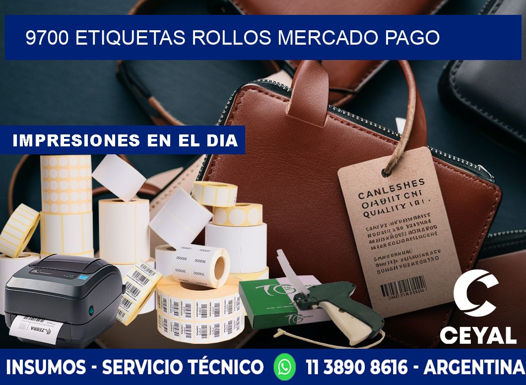 9700 etiquetas rollos MERCADO PAGO